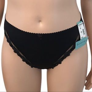 Goddess Georgia Black Thong Sizes M L XL